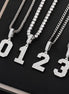 Sterling Silver Lucky Custom Number Moissanite Diamond Necklace
