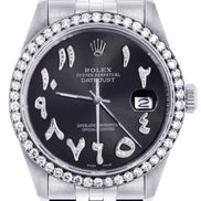 Black Arabic Jubilee Band Moissanite Watch Gift For Men's