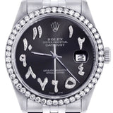 Black Arabic Jubilee Band Automatic Moissanite  Watch Gift For Men's