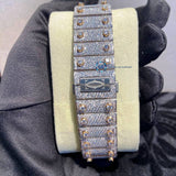 Arabic Dial Dual Tone Collet Moissanite Luxury Watch