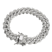 D Color Moissanite Iced Out Cuban Link Bracelet