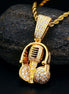 Rock Music Headphones Iced Out Moissanite Pendant