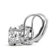 Minimalist Oval Cut Moissanite Hoop Earrings