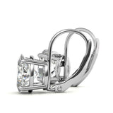 Minimalist Oval Cut Moissanite Hoop Earrings