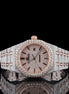 Rose & White Dual Tone Moissanite Hip Hop Men's Watch
