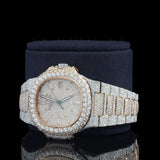 Iced Out D Color Moissanite Bust Down Luxury Wrist Watch