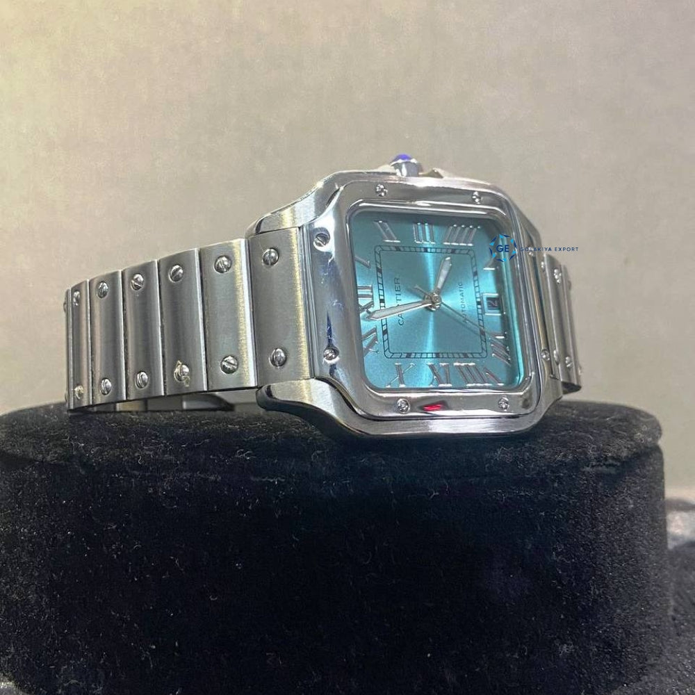 Sky Blue Color Dial Men's Wrist Watch
