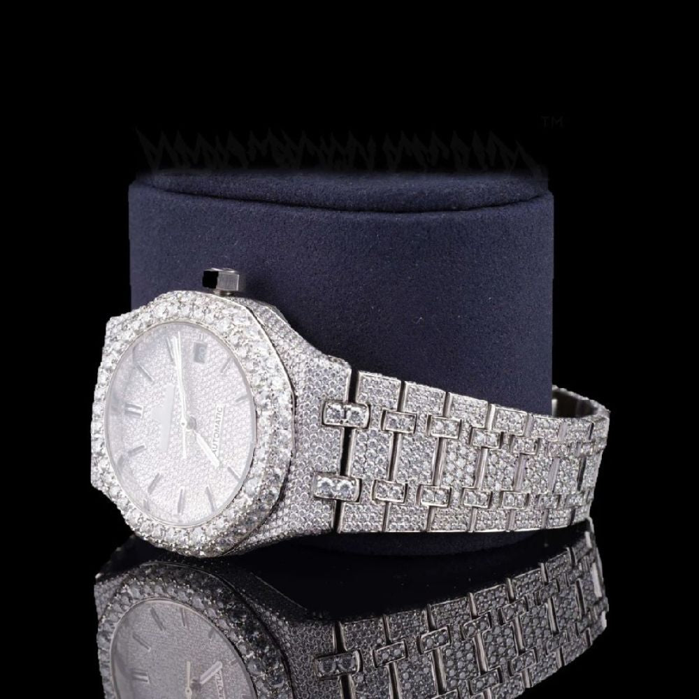 Fully Ice Out Moissanite Diamond Luxury Watch For Men's