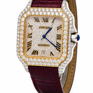 Leather Belt Moissanite Luxury Daily Wear Watch