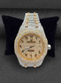 Arabic Dial Moissanite Diamond Dual Tone Classic Watch
