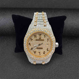 Arabic Dial Moissanite Diamond Dual Tone Classic Watch