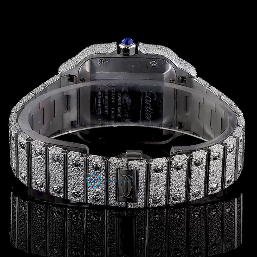 Fully Iced Out Moissanite Diamond Classic And Fancy Watch