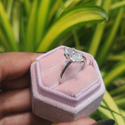 3 Carat Lab Grown Hexagon Cut Solitaire Ring