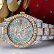 Stainless Steel Automatic Moissanite Watch