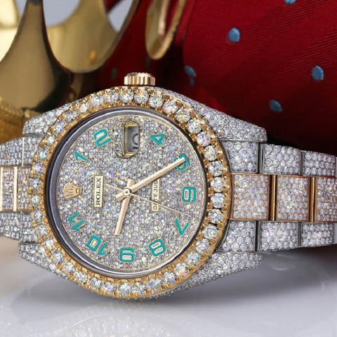 Stainless Steel Automatic Moissanite Watch