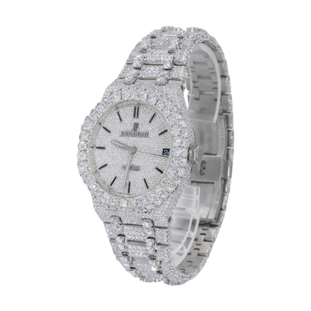 Stainless Steel Iced Out Moissanite Custom Watch