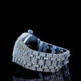 Blue Color Arabic Numeric Moissanite Watches For Men's