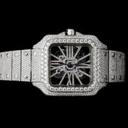 Skeleton Moissanite Diamond Iced Out Watch