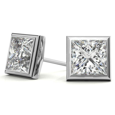Everyday Wear Princess Cut Moissanite Earrings