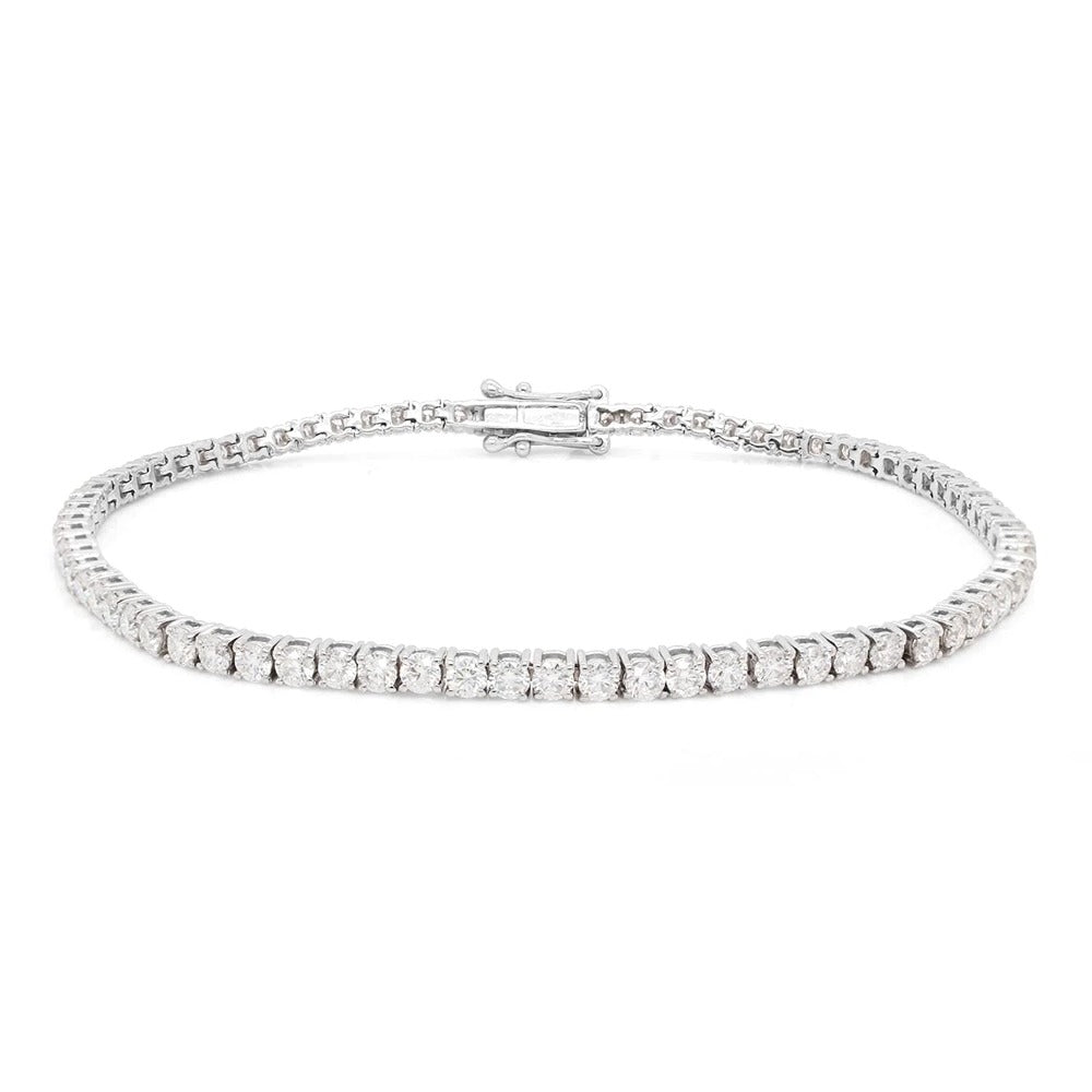 Round Cut Moissnaite Diamond Tennis Bracelet Gift For Her