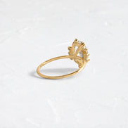 Oval Cut Floral Halo Moissanite Wedding Proposal Ring