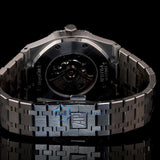 Iced Out Moissanite Stylish Black Dial Stainless Steel Wrist Watch