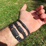 Black Moissanite Miami Cuban Link Hip Hop Bracelet