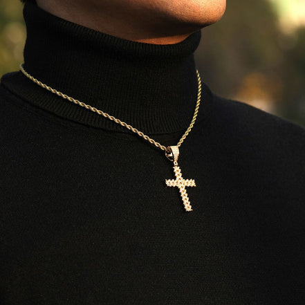 Hip Hop Iced Out Cross Moissanite Pendant