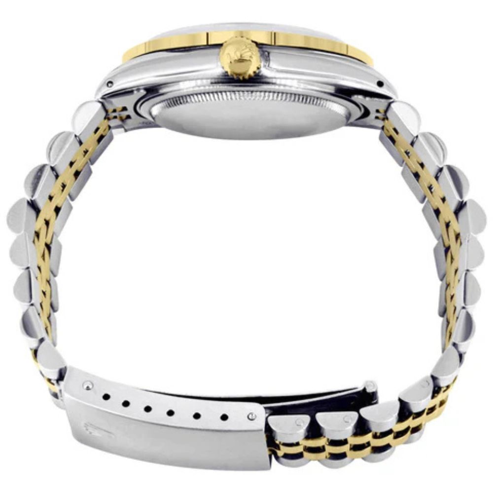 Custom Moissanite Jubilee Band Diamond Bezel Dial Watch
