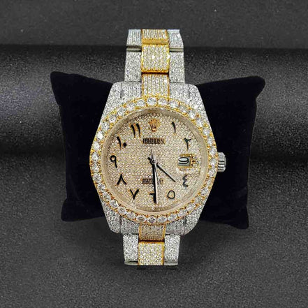 Colorless Moissanite Fancy And Stylish Diamond Watch For Men's