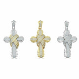Hip Hop Iced Crossover Cross Moissanite Pendant