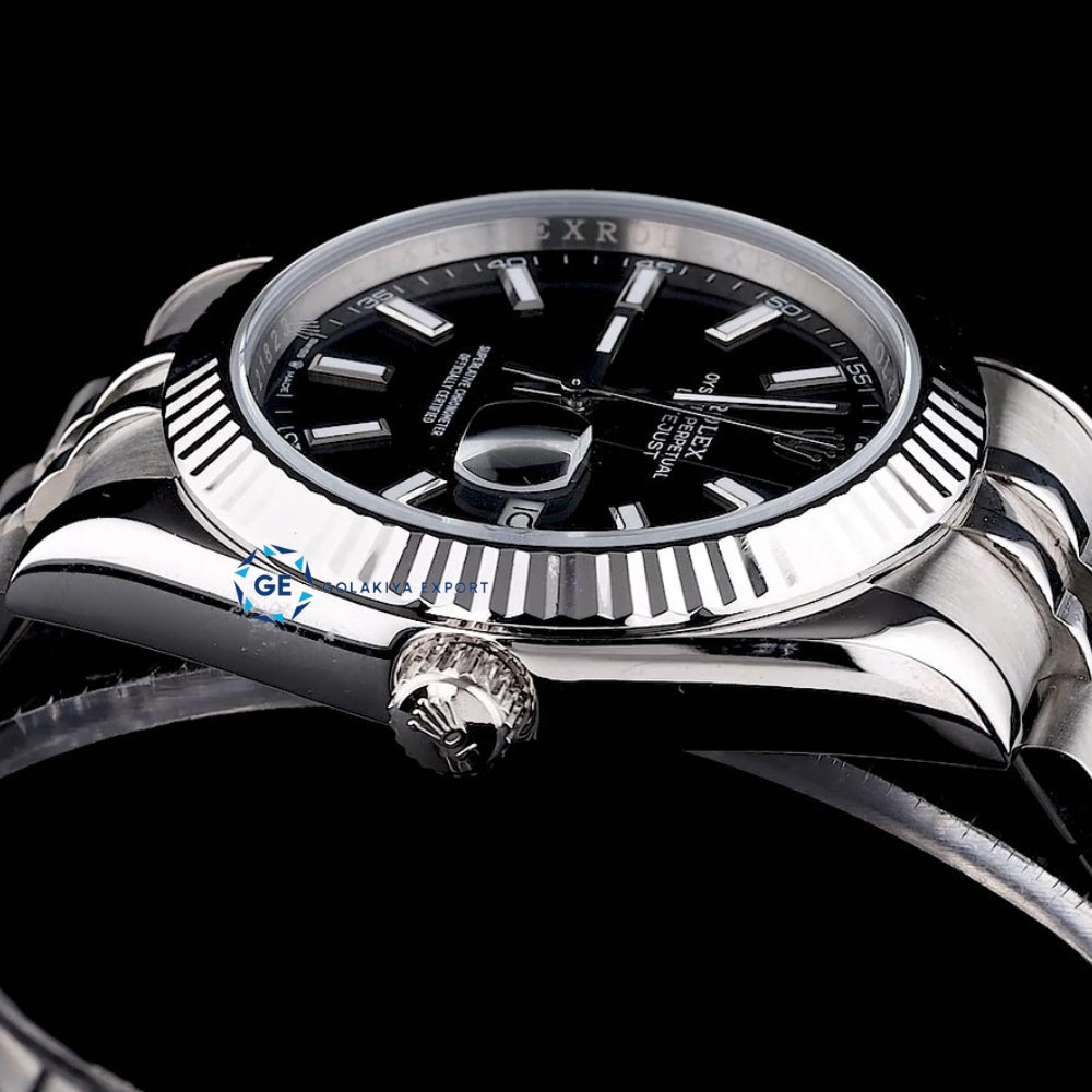 Just Stick Marker Black Dial Luxury Wrist Watch For Men's