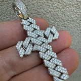 Miami Cuban Link Moissanite Cross Pendant