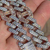 Dula Tone Moissanite Miami Cuban Link Bracelet