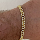 Daily Wear Moissanite Diamond Yellow Tone Men's Bracelet