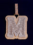 Iced Single Initial Letters A-Z Baguette Hip Hop Necklace For Women