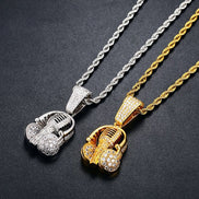Rock Music Headphones Iced Out Moissanite Pendant