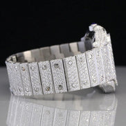 Rainbow Arabic Dial Full Iced Out Moissanite Watch