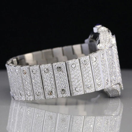Rainbow Arabic Dial Full Iced Out Moissanite Watch