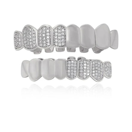 Half Iced Out Moissanite Grillz For Men's