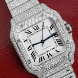 Fully Iced Out Moissanite Diamond Luxury Watch