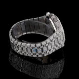 Chrono Back Stick Dial Fully Iced Out Wrist Watch