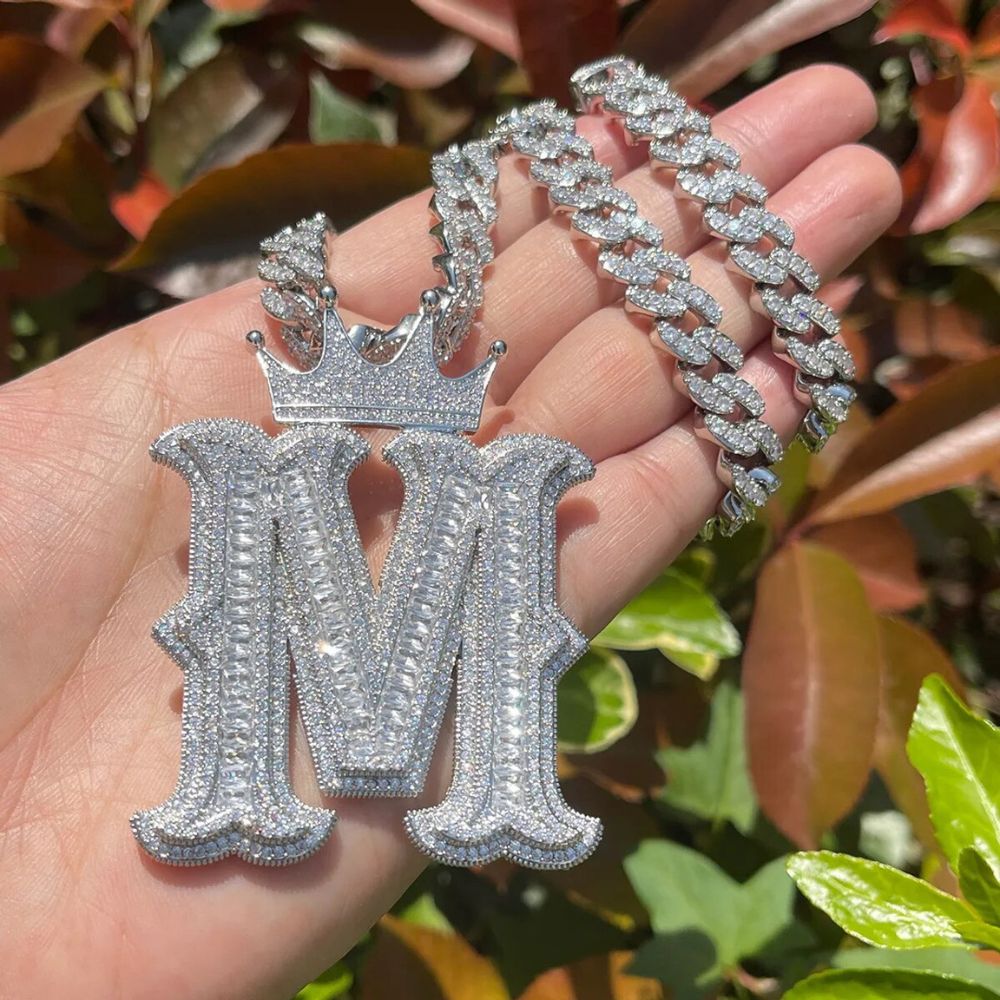 Custom Crown Moissanite Pendant For Men's/ Women's