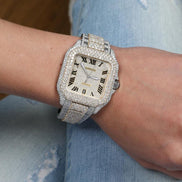 Automatic Dual Tone D Color Moissanite Watch