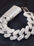 Iced Out Baguette Cuban Link Moissanite Bracelet