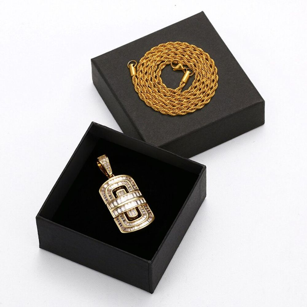 Moissanite Diamond Baguette Cut Bling Bling Pendant For Men's
