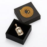 Moissanite Diamond Baguette Cut Bling Bling Pendant For Men's
