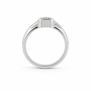 Moissanite Emerald Cut Solitaire Engagement Ring For Men's