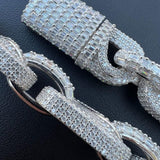 925 Sterling Silver Moissanite Diamond Link Bracelet