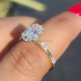 2 Carat Oval Cut Lab Grown Diamond Engagement Ring